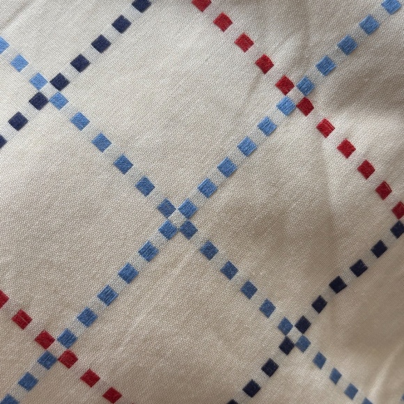 8 Happy Blue & Red Patterned Midi A-Line Skirt – Size Small - Picture 2 of 3